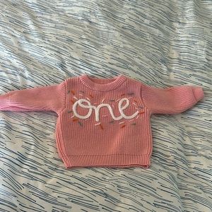 Adorable “One” sweater - 1T/12 months